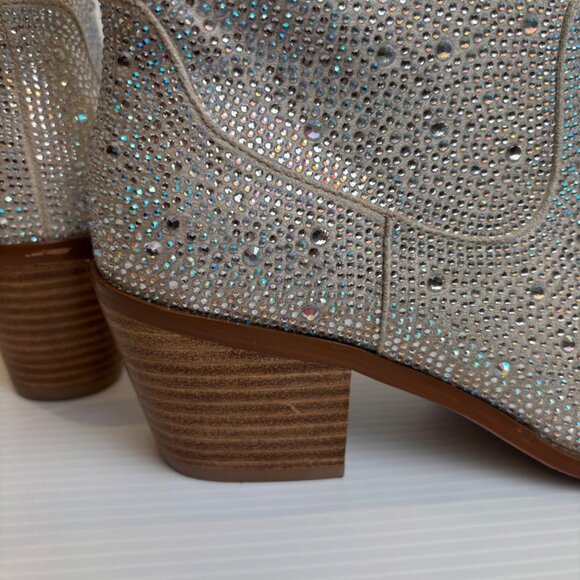 Itozer Cowgirl Ankle Rhinestone Pointed Western Boots (Women 7) - Picture 5 of 7